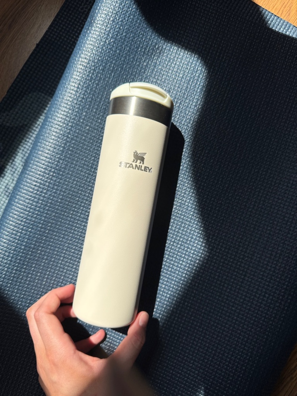 BRAND NEW! Stanley Cream Insulated Travel Bottle - Picture 1 of 3